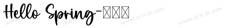 Hello Spring字体转换